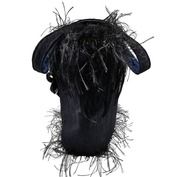 HANDMADE Black Fringe Floral Flower Pocketbook Handbag Purse NEW Signed GIFT - Picture 5 of 9